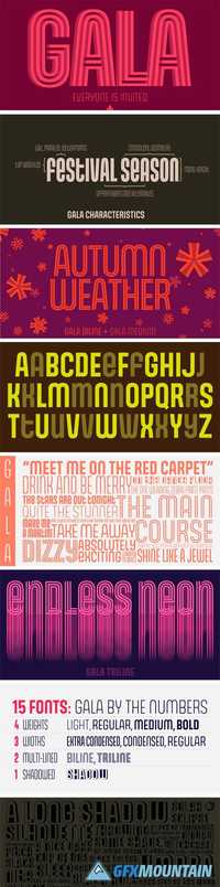 Gala Font Family (Incomplete)