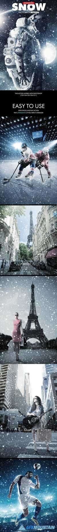 Snow Photoshop Action - Animated 20693215