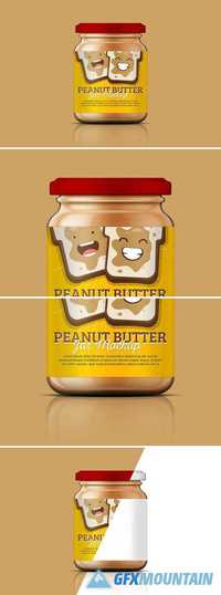 Peanut Butter Jar Mockup  1884520