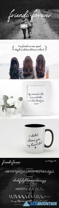 FRIENDS FOREVER FONT + FLORAL EXTRAS 1887637