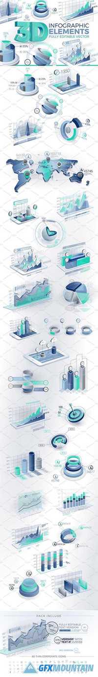 3D CORPORATE INFOGRAPHIC ELEMENTS 1910205
