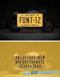 3D Cafe Racer Font License Plate 1925964
