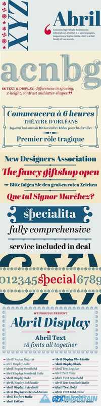 Abril Font Family Complete