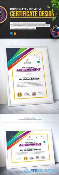 Certificate Design Template | Certificate of Achievement 20766340