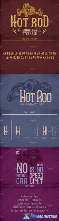 Hot Rod Modern Label Typeface 1791159