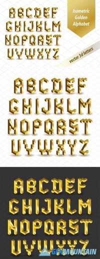 Isometric Golden Font 1391522