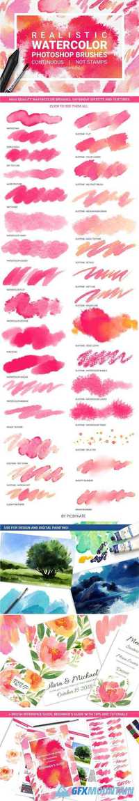  WATERCOLOR PHOTOSHOP BRUSHES - 1409118