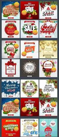 21 Christmas Sales Banners Bundle 2034776