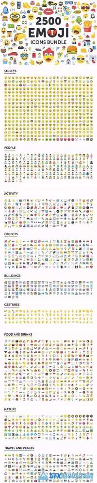 2500 Emoji Icons Bundle 2065490