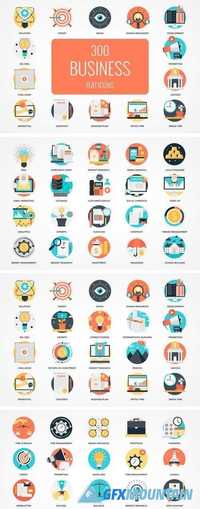 300 Flat Business Icons 2011058
