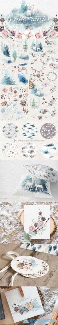 GENTLE WINTER WATERCOLOR COLLECTION - 2034307