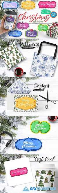 GIFT LABELS PNG WATERCOLOR SET - 2030181