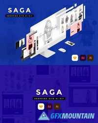 SAGA Creative Shopping site UI Kit 2083696