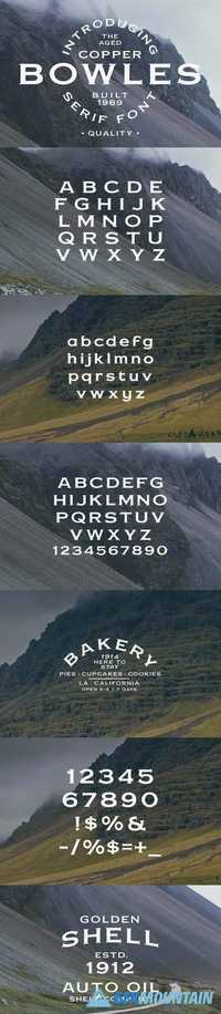 Copper Bowles - Rough Serif Font 749701