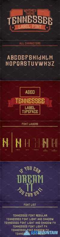 Tennessee Vintage Label Typeface 1812016