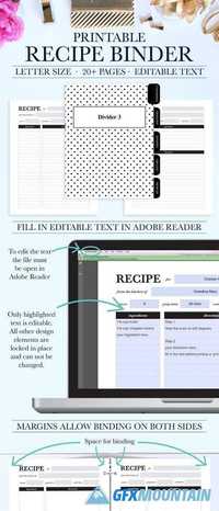 Recipe Binder Printable Kit 2065216