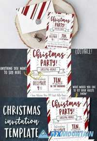 Christmas Party Invitation Template 2098016