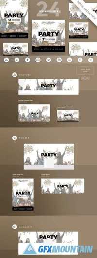 Social Media Pack New Year Party 2095212