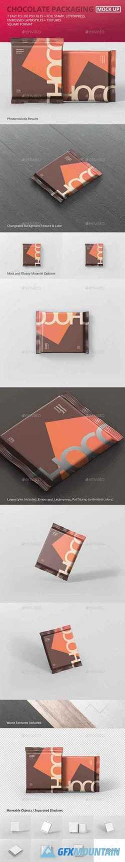 FOIL CHOCOLATE PACKAGING MOCKUP - SQUARE SIZE - 21180593