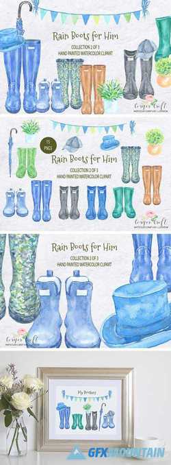 WATERCOLOR RAIN BOOTS FOR HIM 2104023
