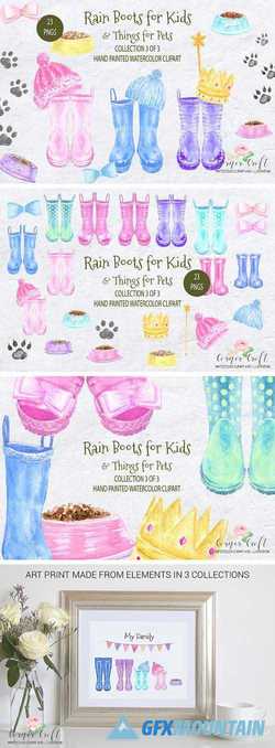 WATERCOLOR RAIN BOOTS FOR KIDS 2104073