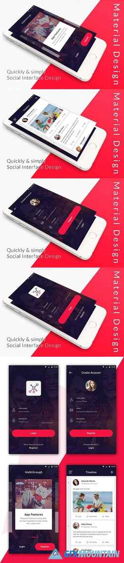 Social App PSD for mobile app   2174615