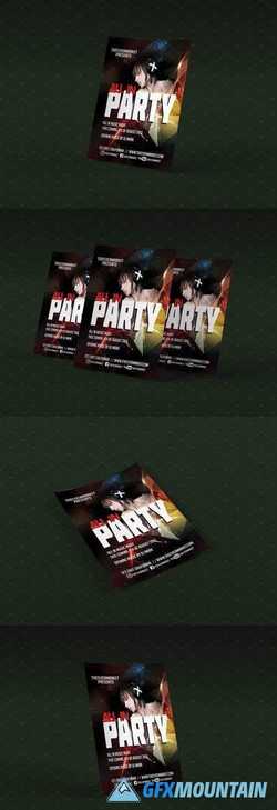 All-In Party PSD Flyer Template 1964552