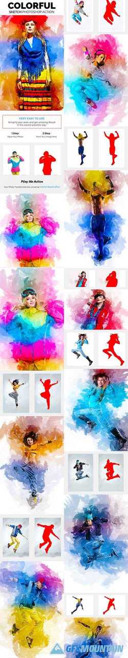 Colorful Sketch Photoshop Action 21216337