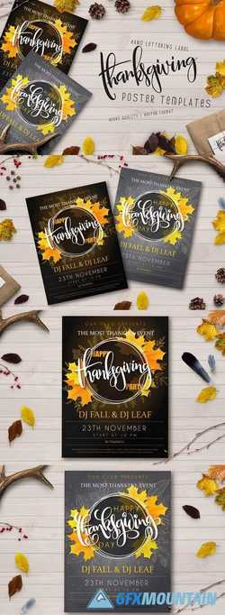 Thanksgiving Posters With Lettering 1976879