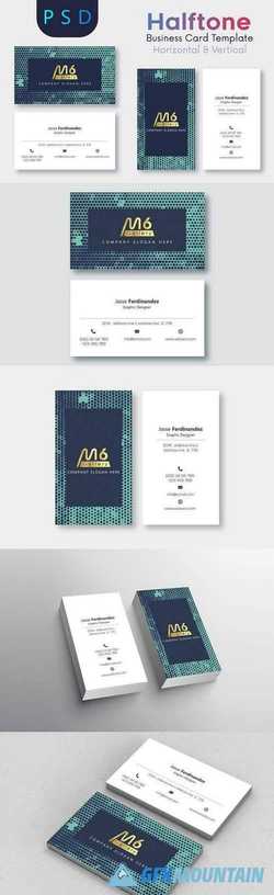 Halftone Business Card Template- S07 2196105