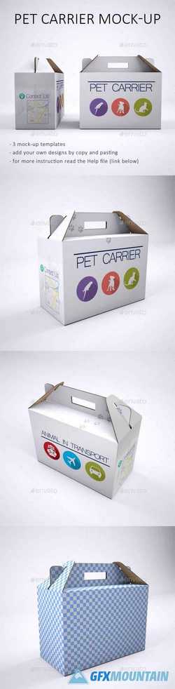 Pet Carrier Cardboard Box Mock-Up 21272794