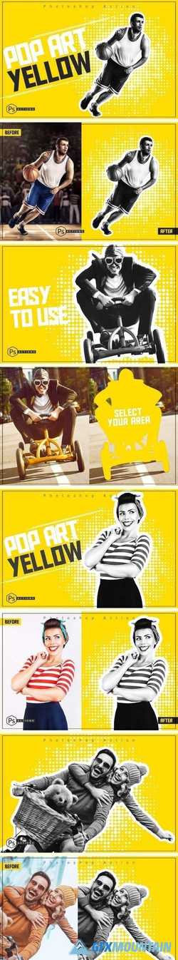 Pop Art Yellow Action 2018742