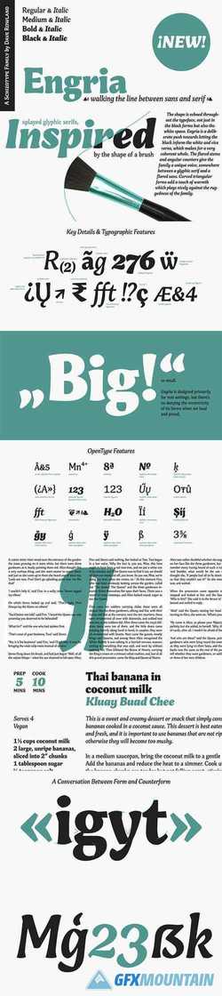 Engria font family