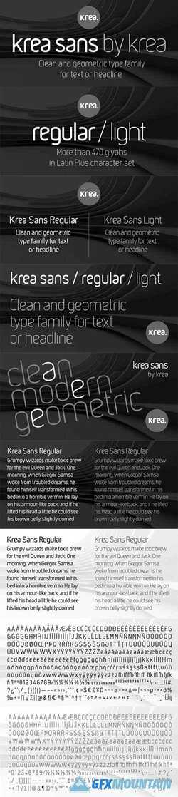 Krea Sans font family