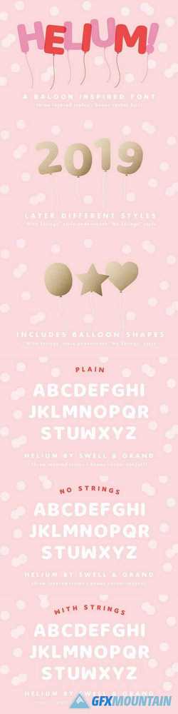 Helium, A Balloon Letter Font 2212107