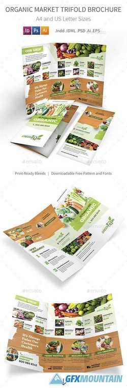 Organic Market Trifold Brochure 3 21267130