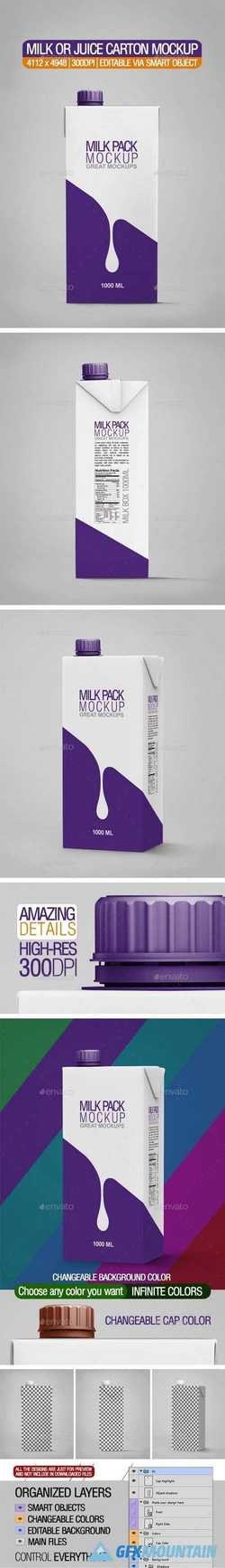 Milk or Juice Carton Mockup 21278688