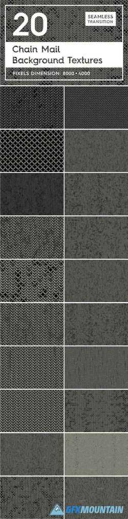 20 CHAIN MAIL BACKGROUND TEXTURES - 2164566