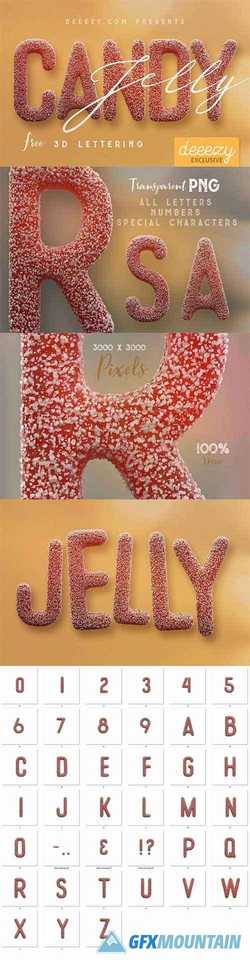 Jelly Candy 3D Lettering - 2228456