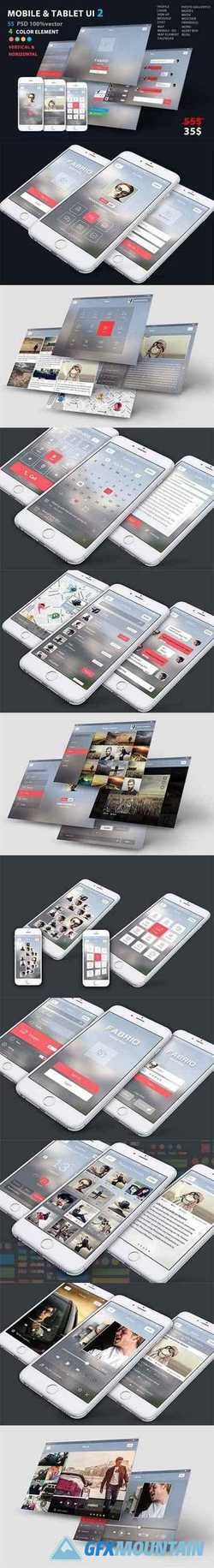 Mobile and Tablet UX UI kit 2 - CM 1966000