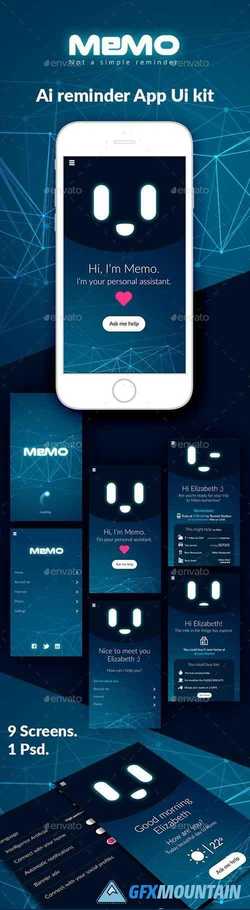 Memo - Mobile AI Reminder App Ui kit 21297734