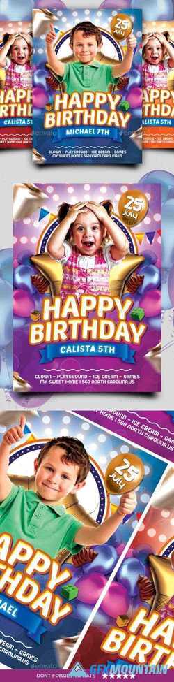 Kids Birthday Flyer 21413902
