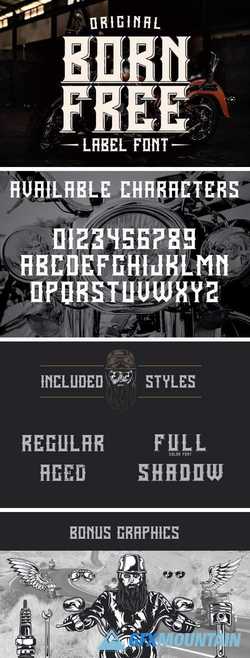 Born Free Typeface + Bonus 2200296