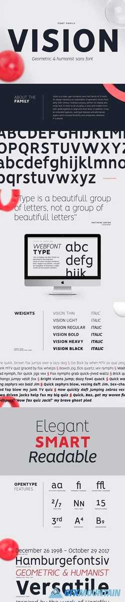 Vision Sans Serif Font Family