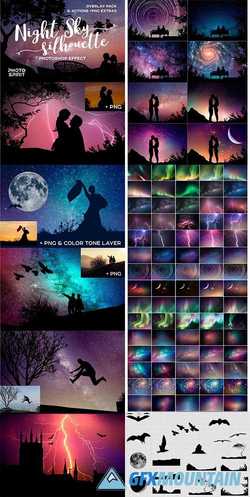 NIGHT SKY SILHOUETTE ACTIONS - 2223145