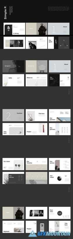 Simple P PowerPoint Template 2290999