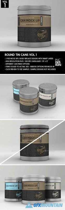 ROUND TIN CANS VOL.1 PACKAGING MOCK UPS - 18173598