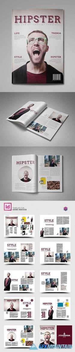 Hipster - PRO Magazine Indesign Template