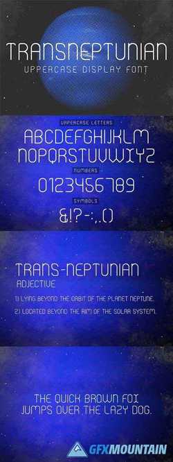 Transneptunian – Uppercase font