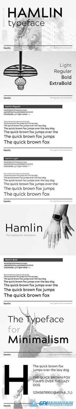 HAMLIN - Minimal Typeface + Web Font